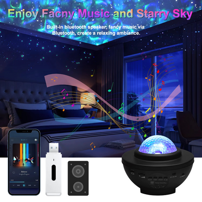 Galaxy Ocean Wave Light Projector